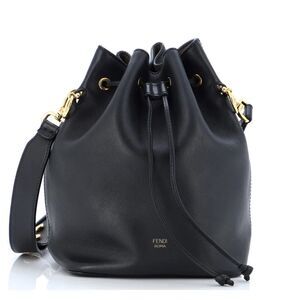 Fendi Mon Tresor Black Leather Bucket Bag